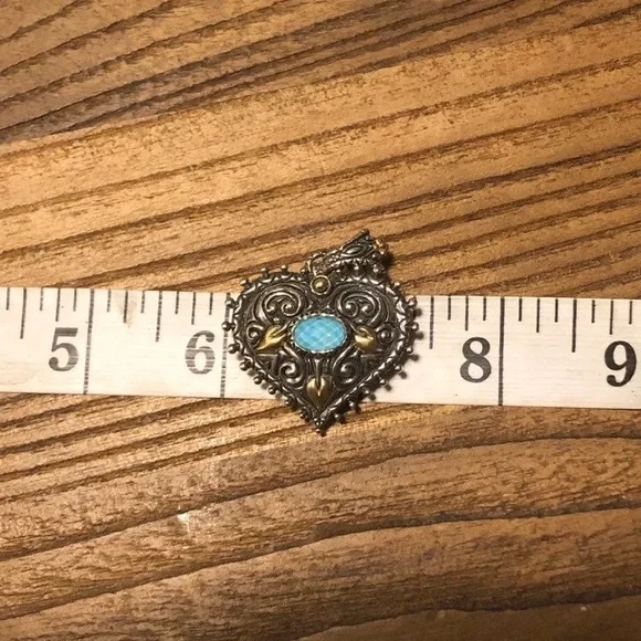 Barbara Bixby 18k/SS Heart Pendant - Picture 4 of 9